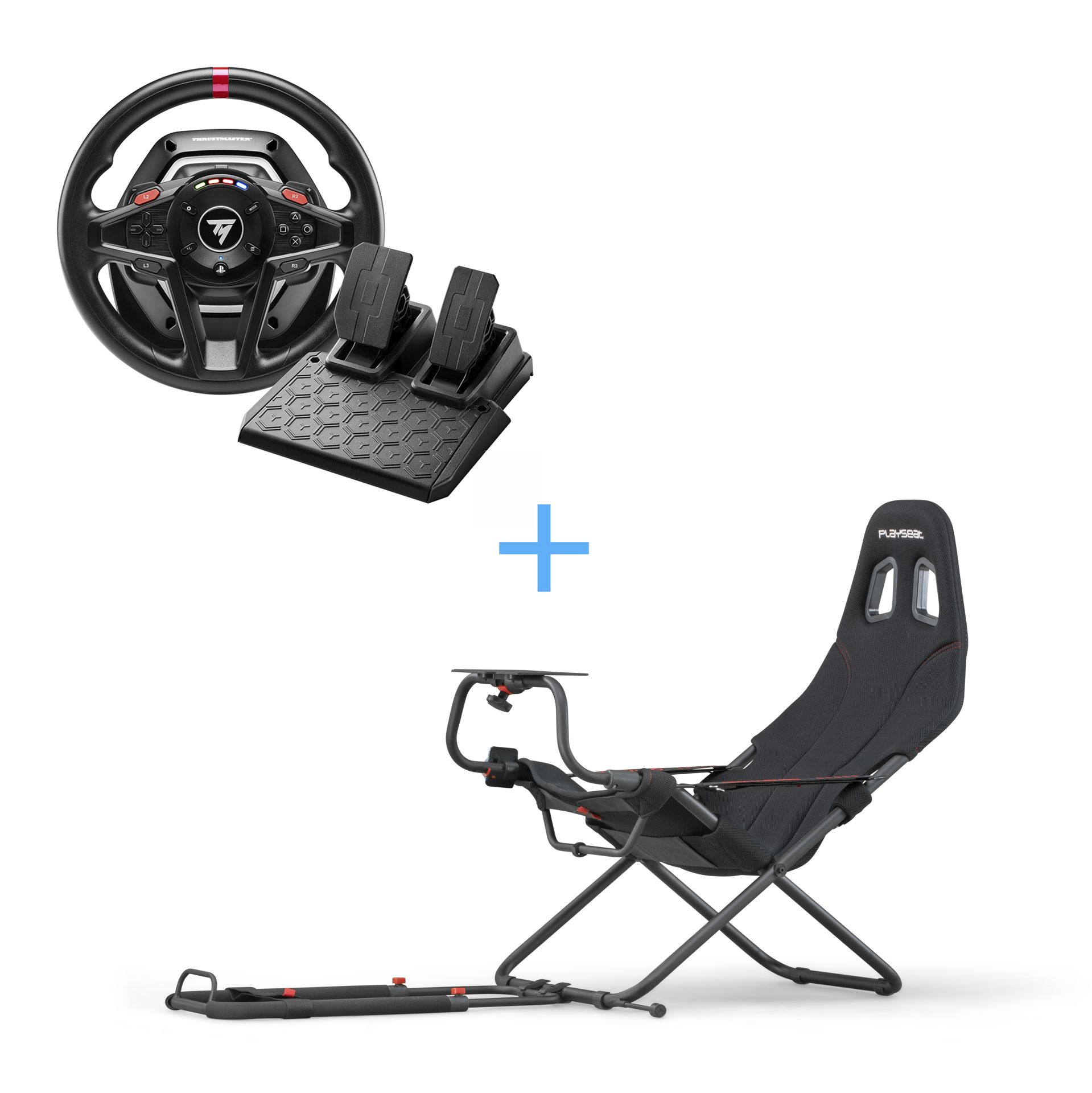 Sadržaj bundlea Thrustmaster T128-P + Playseat Challenge