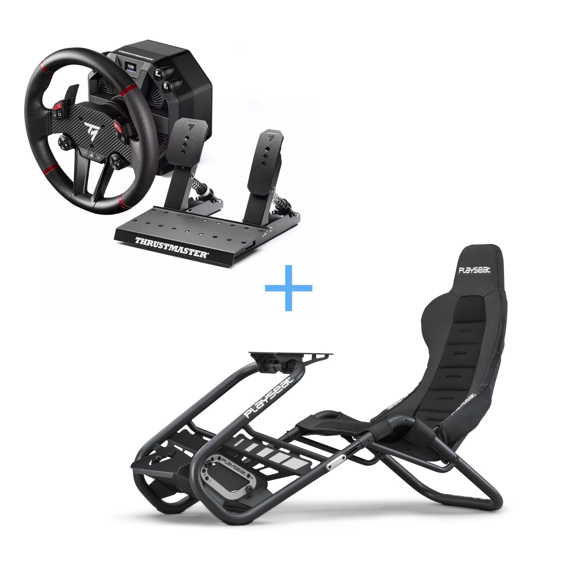 Sadržaj bundlea Thrustmaster T598 + Playseat Trophy Black
